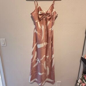 Blu Pepper Blush pink satin slip dress